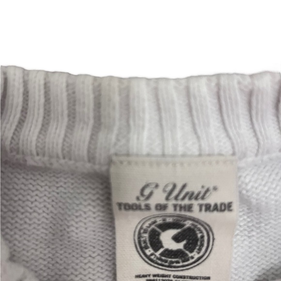 VINTAGE G Unit Sweater Mens XL White 50 Cent Hip Hop Music 90s - Picture 4 of 7